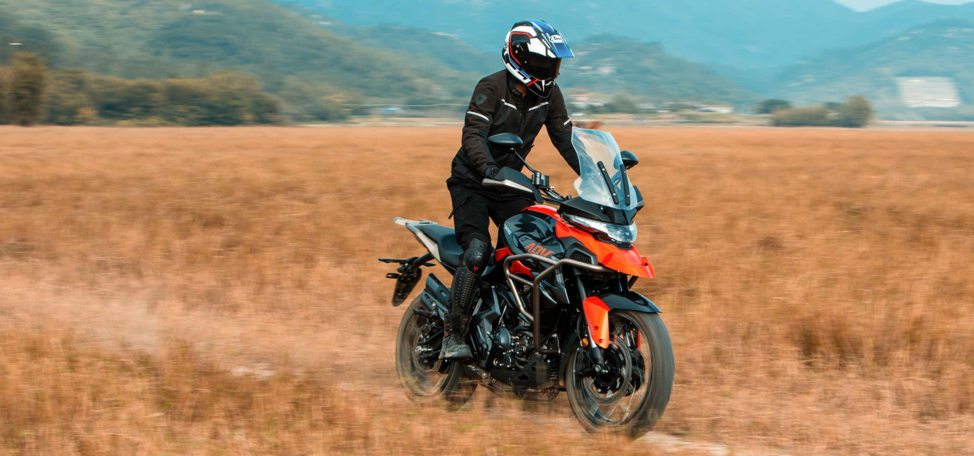 Zontes Motorcycle offroad in mountains